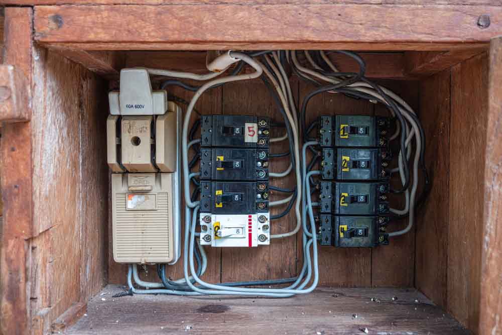 old electrical panel