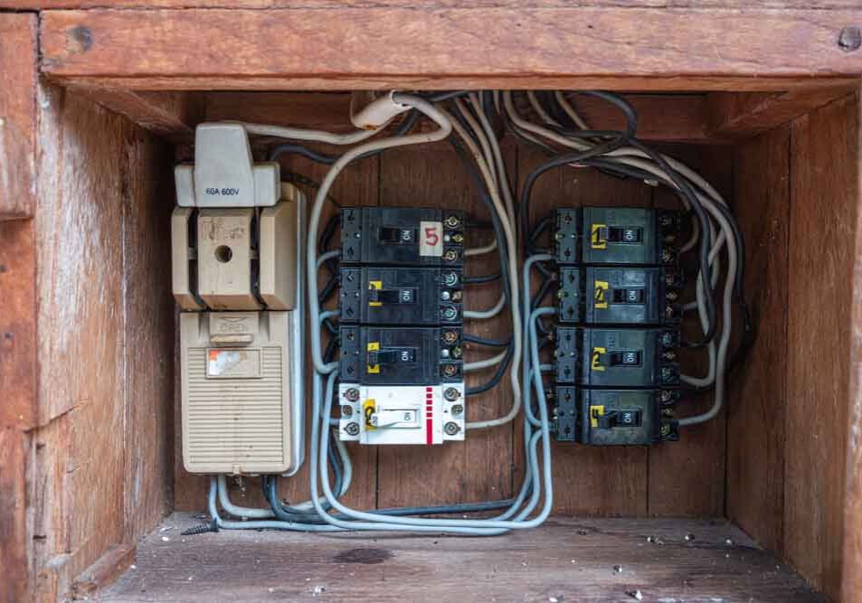 old electrical panel